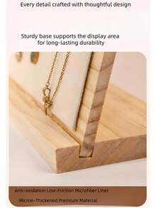1 support d'affichage de pendentif de collier en bois amovible, présentoir à bijoux, support robuste, accessoire d'exposition, affichage et rangement, convient pour des occasions comme Noël, peut être utilisé dans les chambres, les salles de maquillage, les comptoirs à bijoux et en toute saison. - Support collier plaque support - Voir 10