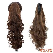 24 Inch European And American Style Drawstring Wavy Fiber Ponytail Hair Extension For Women, Everyday Wear - Multicolor - View 12