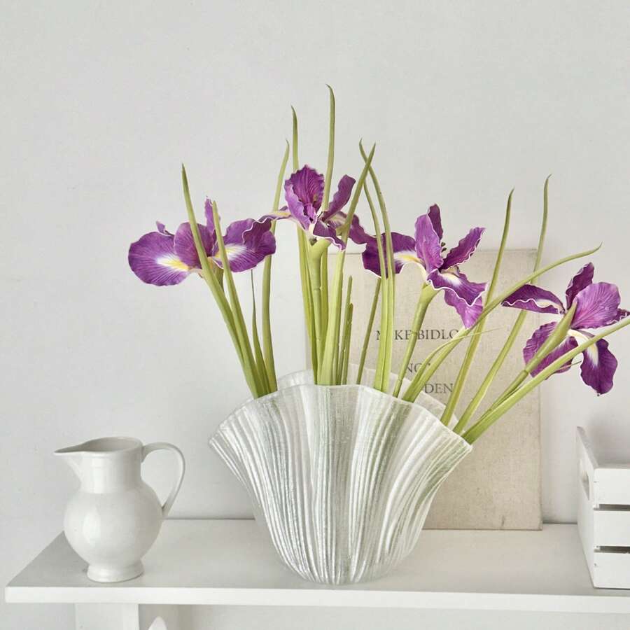 1PC Artificial Iris Flower, Faux Flower For Wedding, Hotel, Homestay, Home Decor, Vase Arrangement Floral Material
