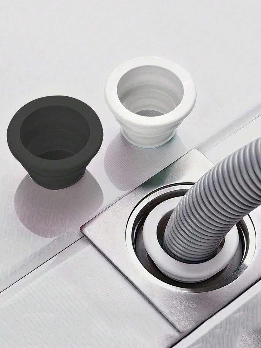 1pc Universal Silicone Drain Pipe Seal Ring For Kitchen, Bathroom, Washing Machine, Anti-Odor Drain Plug, Durable Material, Say Goodbye To Drain Odor Trouble