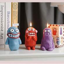 Lilin Aromaterapi Bergaya, Lilin Aromaterapi Berbentuk Monster Buatan Tangan yang Kreatif dan Lucu, Ekspresi yang Kaya, Imut dan Menarik, Desain Unik, Cocok Sebagai Hadiah Ulang Tahun Kecil untuk Pasangan atau Teman, Cenderamata Pernikahan, Dilengkapi dengan Kotak Hadiah yang Lucu, Menarik, dan Indah - Multi Aroma - View 9