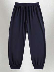 Men's Sports Jogging Pants, Elastic Waist Colorblock Training Pants With Side Pockets, Suitable For Outdoor And Daily Wear - Blue - View 3