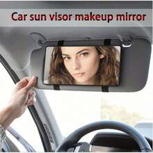 1pc High Definition Car Visor Mirror, Portable Car Visor Makeup Mirror, Suitable For Driver And Passenger Sides, Universal For Most Car Models - A - View 2
