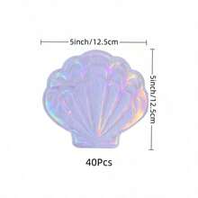 20/40pcs Ocean Purple Shell Shaped Party Napkins, 2-Ply Thickened, Suitable For Princess Birthday Party, Girls Gathering, Wedding, Pool Party And Hawaiian Party - Purple Seashell - View 8