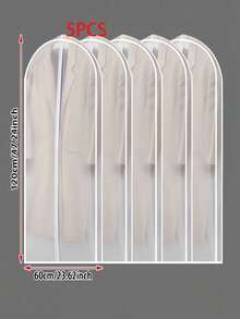 10/5/1pc Dust-Proof Transparent Garment Bag, 4 Different Size Options, Full Zipper Closure - Closet Storage Hanging Plastic Clothing Bag, Essential For Dry Cleaning, Travel And Laundry Shop Home Supplies, Suitable For Suits, Wedding Dresses, Travel And Closet Organization - Dust-Proof And Wrinkle-Resistant - Clothing Dust Bags - View 13