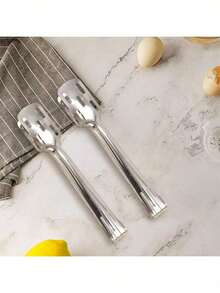 1pc/2pcs Premium Stainless Steel BBQ Food Tongs, Meat Tongs, Bread Tongs, Buffet Steak Spatula Food Clips Baking Tools, Suitable For Kitchen, Restaurant, Hotel, Valentine's Day Gift/Christmas/Thanksgiving/Mother's Day/Father's Day/Wreath Day - Silver - View 7