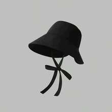 1 buah Topi Ember Dekorasi Pita, Topi Matahari Bertepi Lebar Tahan Air Cepat Kering untuk Wanita di Musim Panas, Perlindungan UV untuk Aktivitas Luar Ruangan - Topi ember dasi kupu-kupu - View 12