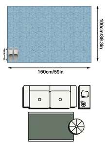 1pc European And American Classical Art Moroccan Distressed Diamond Lattice Pattern - Rectangular Soft Faux Cashmere Machine Washable Area Rug, Suitable For Living Room, Bedroom, Entryway, Bathroom, Hallway, Patio, Kitchen, Indoor Outdoor, All Season Large Size Floor Mat, Home Decor - Multicolor - View 15