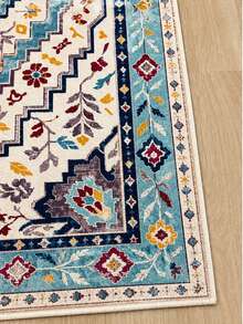 Chilai Home Boho Rug, Runner Rug, Washable Floor Mat for Home Decor, Livingroom rug, Non-Slip Kitchen Runner Rug, Made in Turkiye 80x200 cm, 80x300 cm,100x200 cm, 120x180 cm - 淺灰紫 - 查看 5
