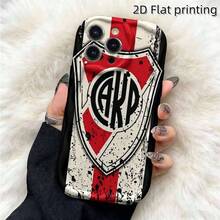 Funda para teléfono - 1 unidad, Funda para teléfono con diseño del escudo de River Plate, Diseño plano 2D, Funda gruesa a prueba de golpes, para  17 Pro Max, Funda para Samsung Galaxy, Adecuada para teléfonos  y Galaxy. - Estilo 1 - Ver 3