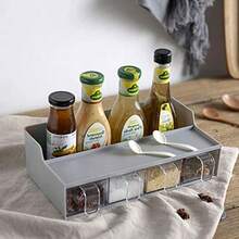 Multifunctional Spice Jar Condiment Box Kitchen Spice Storage Bottle Transparent Salt Pepper Cumin Powder Box Tools Drop Ship - Multicolor - View 4