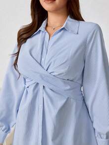 Solflare Vestido casual de y verano 2026, adecuado para salidas, fiestas, citas, cumpleaños, festivales de música, vuelta al colegio, viajes, San Val - Azul y blanco - Ver 5