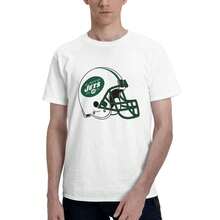 New York Jets Men's T-Shirt, Soft And Stretchy Cotton, Round Neck, Comfortable Slim Fit, Breathable And Durable, Basic For Everyday Wear, Office Or Casual Outings - 白色 - 查看 4