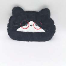 1pc Cute Animal Glasses Plush Pencil Case, Inspired By High-Quality Soft Comfortable Large Capacity Design, Smooth Zipper Storage Space, Suitable For Student School Supplies Organization And Office Stationery Storage, Back To School Reward Birthday Holiday Creative Pencil Case - Multicolor - View 8