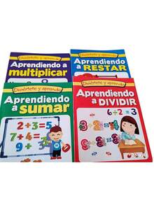 Pack Aprendiendo – Cuaderno De Ejercicios - Incluye: 1 aprendiendo a dividir, 1 aprendiendo a multiplicar, 1 aprendiendo a restar, 1 aprendiendo a sumar - Libro único - Ver 1