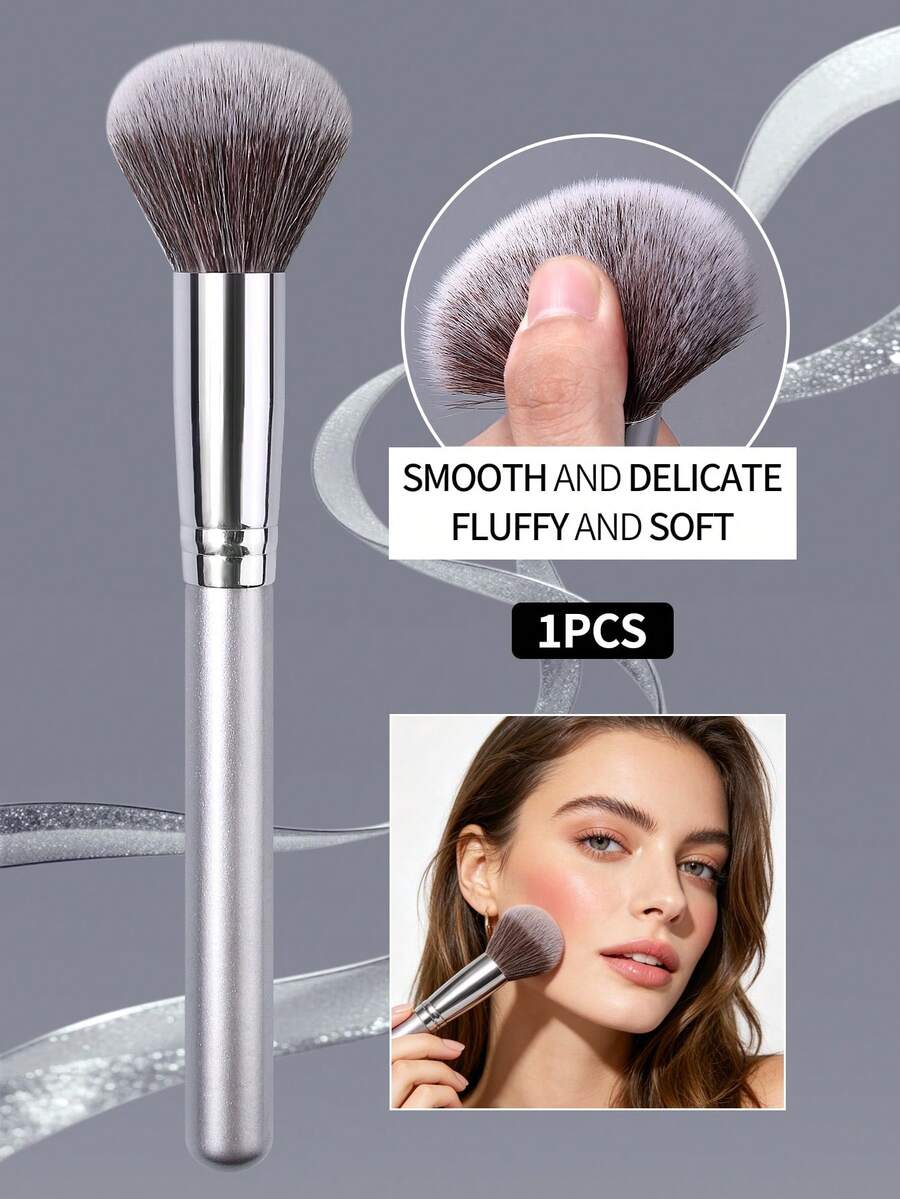1 cây cọ má hồng & phấn, cọ tạo khối lấy phấn đều, cọ trang điểm lông mềm, dụng cụ trang điểm cầm tay cho người mới bắt đầu
