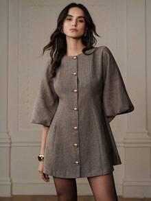 Women Midi Dresses - Blue - View 6