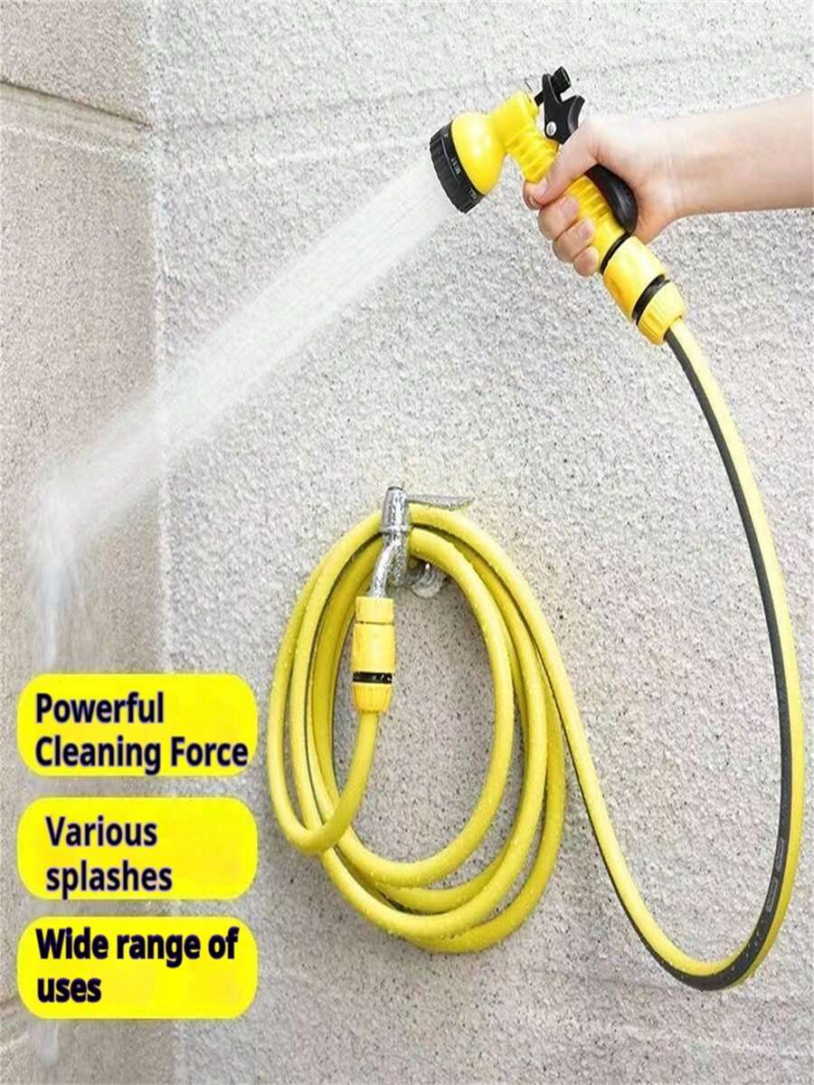 1pc High Pressure 7-Gear Adjustable Car Wash Water Gun, Car Wash Hose, Car Accessories, Watering Tool, Home Car Wash Spray Gun - Multicolor - View 1