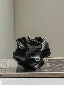 Ins 風格荷葉邊花卉藤條香氛擴香花瓶，3D 波浪紋理亮面質感，適用香氛棒與乾燥花，打造居家溫馨香氛角落 - 摺紙香薰瓶 - 查看 14
