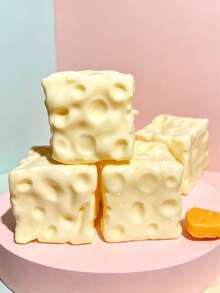 1pc Cheese Cube Squeeze Squishy Toy, Fun Sensory Stress Relief Toy, Party Prize & Decorative Gift Box Filler - 彩色 - 查看 6