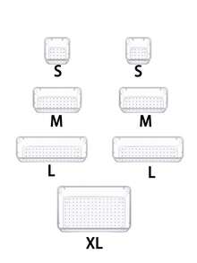25pcs Tray Set, Clear Storage Box Set For Vanity Drawer, 4 Sizes Trays, Multi-Purpose, Suitable For Storing Cosmetics, Pens, Small Items, Perfect For Bathroom, Vanity, Office Drawer - Clear - View 13