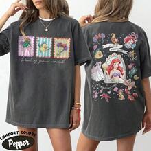 Bow Watercolor  Little Flounder T-Shirt, Disney Princess Ariel Character, "Your World" T-Shirt, Disney World Tour - 1 - 查看 8