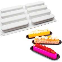 mostsom - Moldes de silicona para hornear pastel de mousse, molde de silicona para chocolate, molde de postre francés para pastelería, chocolate, moldes reutilizables antiadherentes de fácil - Rectángulo E - Ver 9