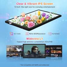 TenYide 10.1 Inch Tablet Suitable For Children Learning/Digital Drawing/Also Suitable For Adults, Android System, 128GB/256GB Storage Version, Dual SIM Card Function, Supports Bluetooth/GPS/WIFI And Other Functions, Suitable For Video Chat/Playing Electronic Games/Ultra Large Screen Phone - Light Grey - View 4