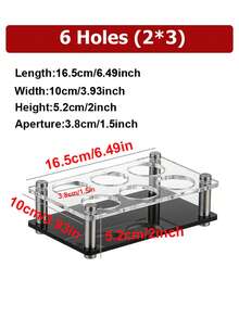 6/12/24 Holes Shot Glass Holder Bar Acrylic Shot Glasses Serving Wine Glass Cup Serving Tray Cups Organizer Shot Glass Display Bar Counter Tools - View 2