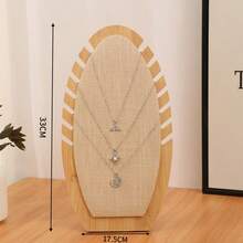 1 buah Set Stand Pajangan Perhiasan Kayu Linen, Dudukan Kalung, Tempat Anting, Rak Penyimpanan Gelang, Cocok untuk Fotografi Butik Ritel, Kombinasi yang Dapat Disesuaikan - MultiWarna - View 11