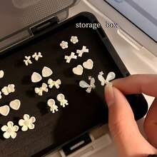 1个透明可视耳环展示盒，多格珠宝收纳盒，适合女性和女孩，轻便易携，保护珠宝免受刮擦和氧化。 - 黑色 - 查看 4