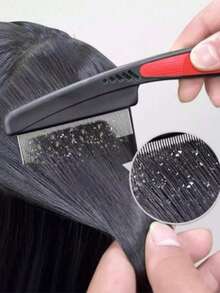 A Scalp-Cleaning, Ultra-Dense-Toothed, Anti-Dandruff Beauty And Cleaning Long-Handled Comb - Multicolor - View 1