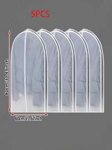 10/5/1pc Dust-Proof Transparent Garment Bag, 4 Different Size Options, Full Zipper Closure - Closet Storage Hanging Plastic Clothing Bag, Essential For Dry Cleaning, Travel And Laundry Shop Home Supplies, Suitable For Suits, Wedding Dresses, Travel And Closet Organization - Dust-Proof And Wrinkle-Resistant - Clothing Dust Bags - View 12