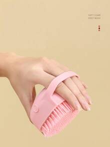 1/2pcs Soft Silicone Bath Brush, Gentle Exfoliating Massager, Multi-Functional Bathing Tool, Can Be Used As Storage Bag, Storage Box, Container And Hair Clip (Random Color) - Random Style and Color - View 3