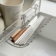 Stainless Steel Drain Rack, Drainage Basket, Expanded Small Hanger, Storage Shelf, Storage Basket, Stainless Steel Oversized Tool Organizer, Practical Rack - A - View 7