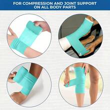 Self-Adhesive Elastic Bandage 10cm Wide 12 Rolls Multi-Color Sports Protective Tape Suitable For Knee Ankle Horse Hoof Cow Hoof - Blue - View 6