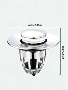 1pc Thickened Sink Pop-Up Strainer, Universal Odor-Proof Anti-Clogging Anti-Insect Press-Type Sink Stopper, Tool-Free Installation Hair Collection Drain Accessory, Suitable For New Home Bathroom Upgrade, Wedding Season And Rental Property Renovation - Pop-up Drain Plug - View 8