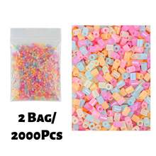 2000+ Stück Candy-Farben Y-Serie 2,6mm Perlen-Nachfüllung, einzeln verpackt, DIY-Anhänger Schlüsselanhänger, Schmuckherstellung Bastelbedarf, Abschlusszeit Schulanfang, Weihnachten, Party-Geburtstagsgeschenke, Mehrfarbige 2,6mm Perlen-Nachfüllset - 2,6 mm Puzzleperlen - Übersicht 15