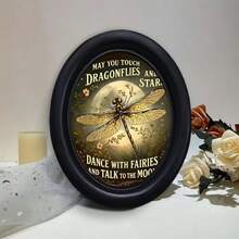 1pc 3D Black Drill-Free Picture Frame, Gothic Oval Photo Frame, Suitable For Home Decor, Office Decor, Holiday Decor - 2 - View 8