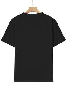 Boy's Number 7 Birthday Party T-Shirt, Featuring A "Birthday Boy" Print In Green Lettering, A Casual Short-Sleeved Sporty Style With Stadium Numbers And A Soccer Ball Design. - 黑色 - 查看 5