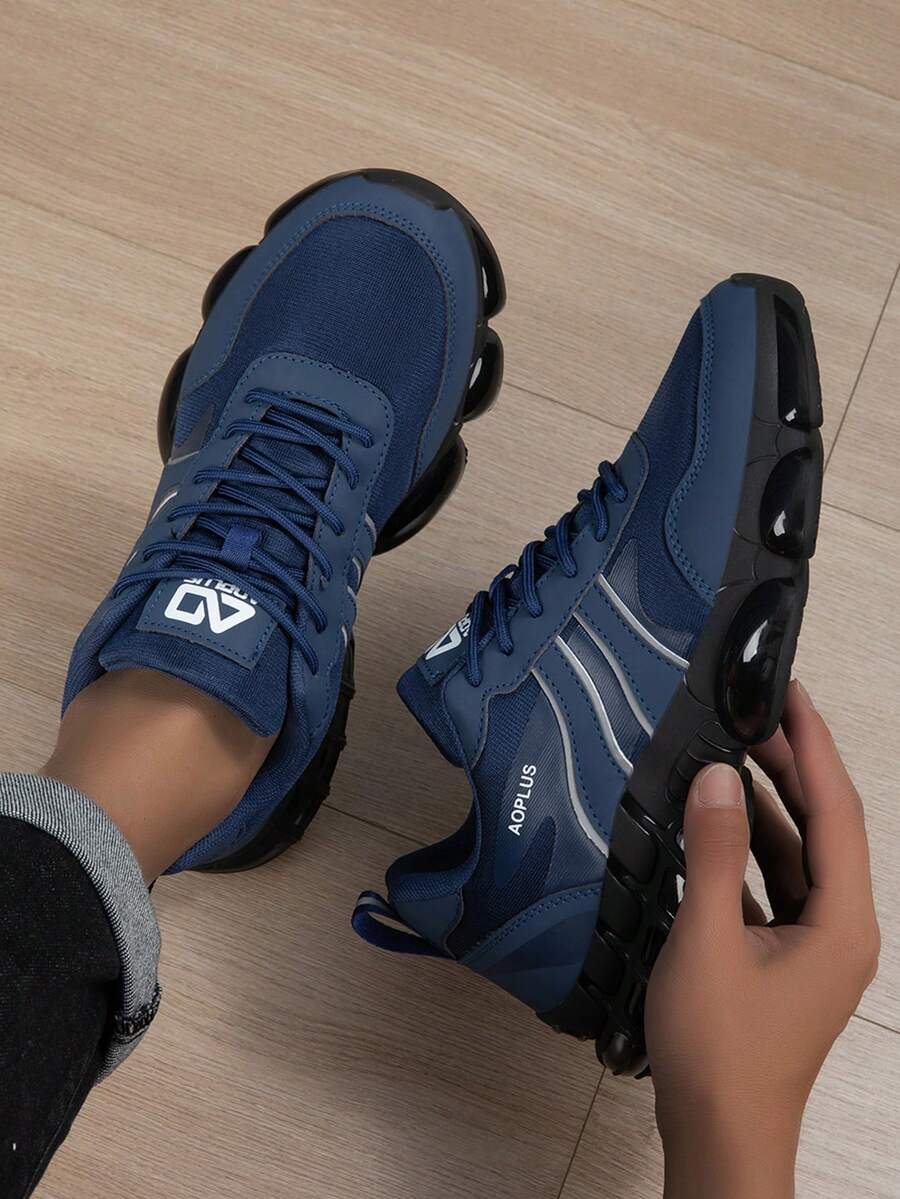 Men's Sports Shoes, Men's, 2026 New Men's Shoes, Men's Casual Shoes, Low-Top Lace-Up Men's Shoes, Fashionable & Unique Men's Shoes, Men's Jogging Shoes - Blue - View 1