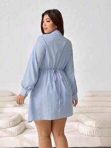 Solflare Vestido casual de y verano 2026, adecuado para salidas, fiestas, citas, cumpleaños, festivales de música, vuelta al colegio, viajes, San Val - Azul y blanco - Ver 3