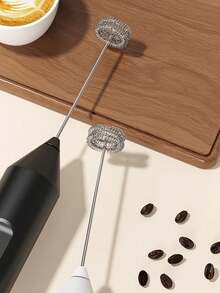 New Powerful Handheld Milk Frother, Mini Milk Foamer, Coffee Stirrer, Stainless Steel Beverage Mixer, Suitable For Coffee, Latte, Cappuccino, Matcha, Hot Chocolate, Portable Frother, Electric Wireless Stirrer Mini Coffee Machine - Multicolor - View 7