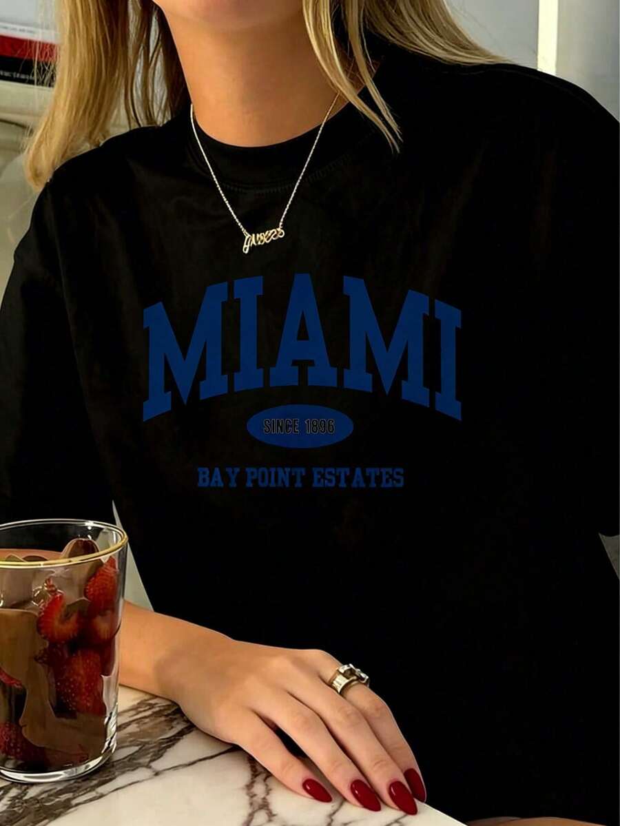 Women T-Shirts - 黑色 - 查看 1