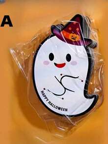 500PCS/200PCS/100pcs/50pcs/25PCS Halloween Themed Lollipop Decorations, Halloween Christmas Gift Cards, Creative Design Halloween Ghost Pumpkin Lollipop Decorative Card Paper, Suitable For Halloween Party Supplies - Multicolor - View 22