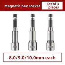 Long Hex Impact Socket Set - Heavy-Duty Extended Impact Sockets Compatible With Electric Impact Wrenches, Power Drills, And Pneumatic Screwdrivers; Designed For Removing Bolts And Nuts. - A - View 15