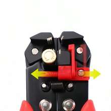 Multifunctional Cable Crimping And Stripping Tool - Automatic Wire Cutter And Stripper, Suitable For Electrical Work, Black - A-Red Black - View 5
