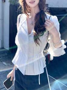Women Blouses & Shirts - White - View 4