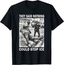 Funny T-Shirt Slipping On Ice – Humorous Design, Unisex, Lightweight And Cool For Summer, Fashionable Gift - 黑色 - 查看 3