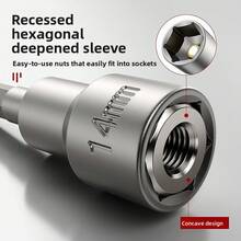 Long Hex Impact Socket Set - Heavy-Duty Extended Impact Sockets Compatible With Electric Impact Wrenches, Power Drills, And Pneumatic Screwdrivers; Designed For Removing Bolts And Nuts. - A - View 4